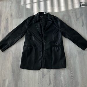 NWOT Motel Rocks Saken black leather blazer